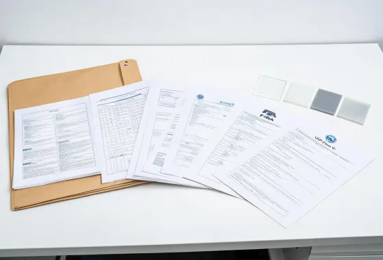Polymer compliance folder