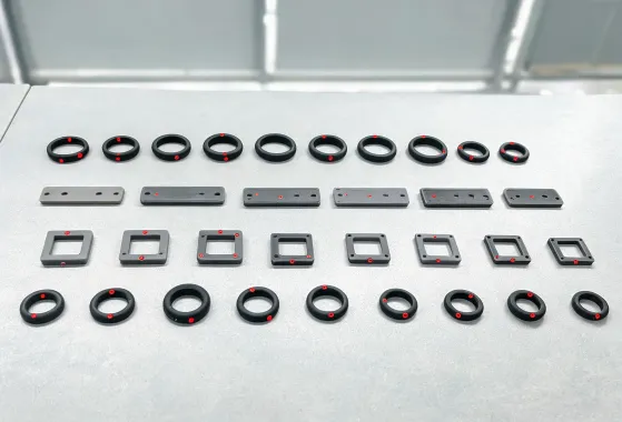 Silicone sealing trial parts